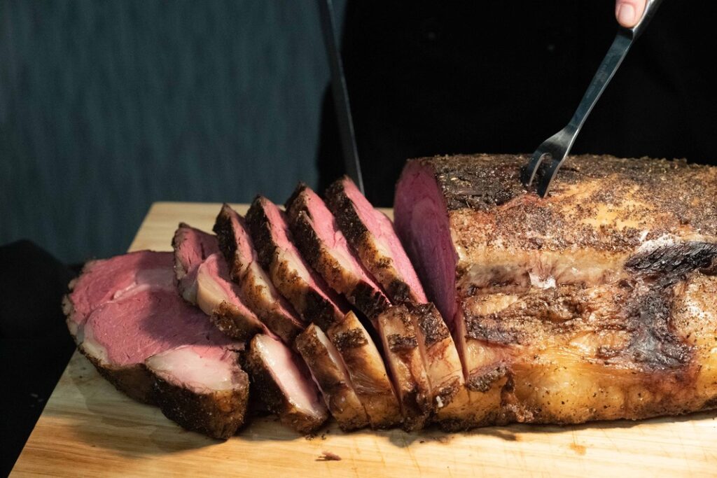 prime rib cooked to perfection with Idaho Falls catering